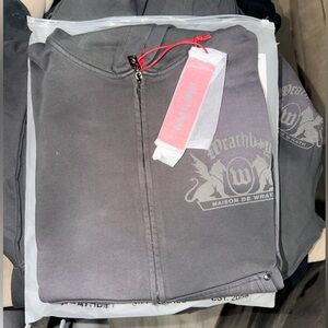 WRATHBOY MAISON DE WRATH SUN FADED HOODIE ZIP (DARK GREY)